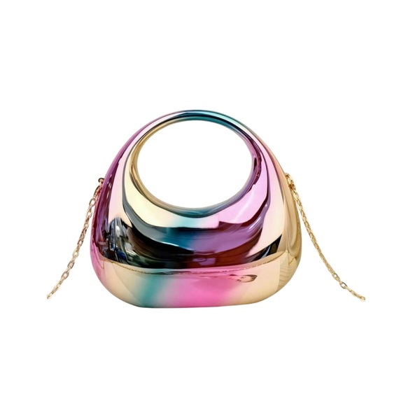 Crescent Clip Box Clutch Bag - Picture 1 of 3